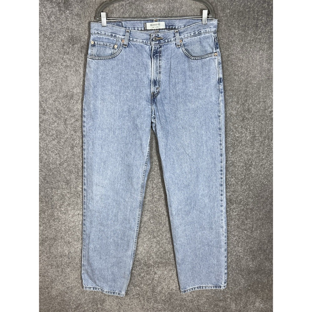 Y2K Levis 550 Relaxed Fit Jeans Mens Size 36x34 Blue Cotton 5-Pocket Vintage